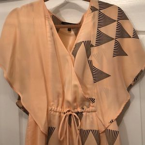 Size 6 peach and black dress